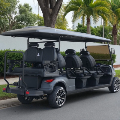 8-Passenger Extended-Range Street-Legal Lithium LSV with LED Lights