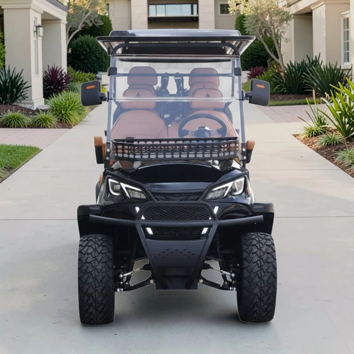 Jet Black 6-Passenger 206Ah Extended-Range Lithium LSV with Saddle Seats - Image 7