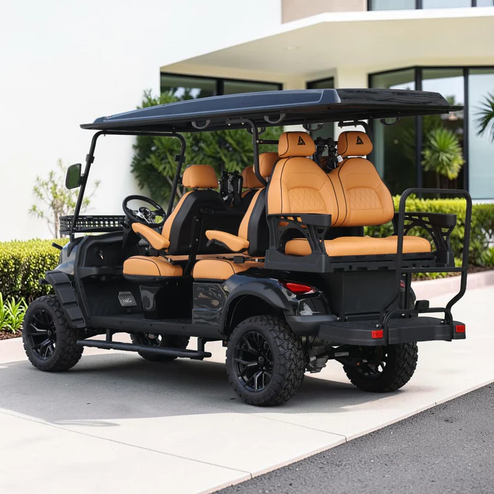 Jet Black 6-Passenger 206Ah Extended-Range Lithium LSV with Saddle Seats - Image 5