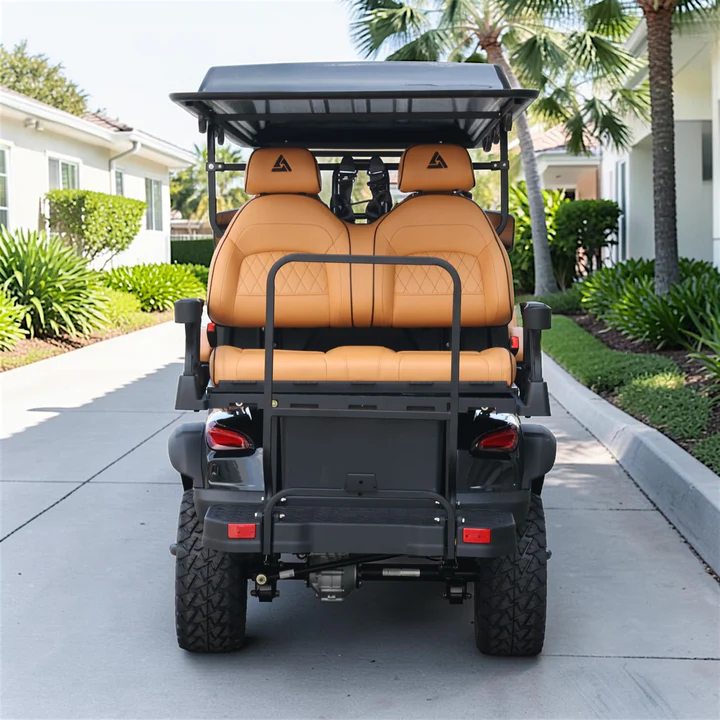 Jet Black 6-Passenger 206Ah Extended-Range Lithium LSV with Saddle Seats - Image 4