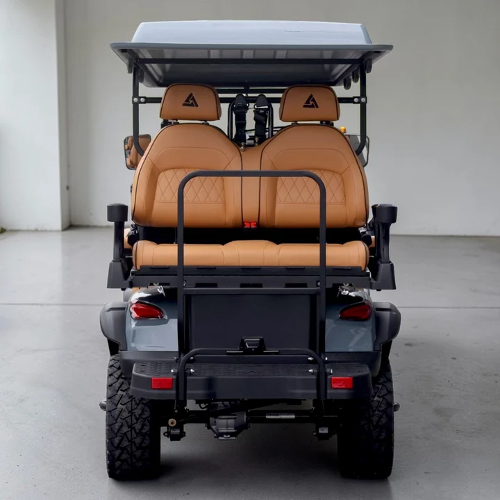 Gloss Blue Gray 6-Passenger 206Ah Lifted Lithium LSV with Saddle Seats - Image 4