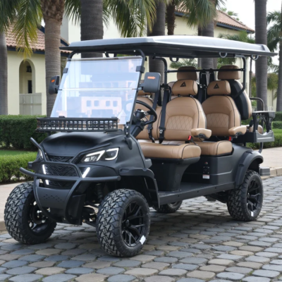 Matte Black 6-Passenger 206Ah Extended-Range Lithium Golf Cart