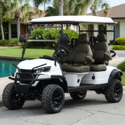Signal White 4-Passenger 206Ah Extended-Range Lithium LSV with Olive Seats